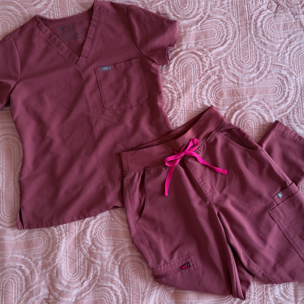 Figs Mauve Scrub Set XXS/XS